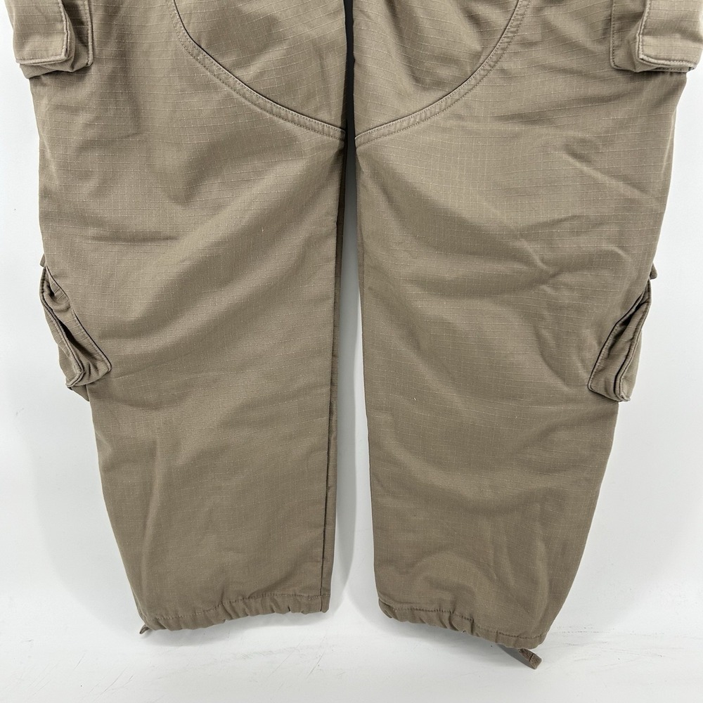 Tactical Cargo Pants Mens 36x31 Khaki Fleece Lined Outdoor Utility - Picture 11 of 13